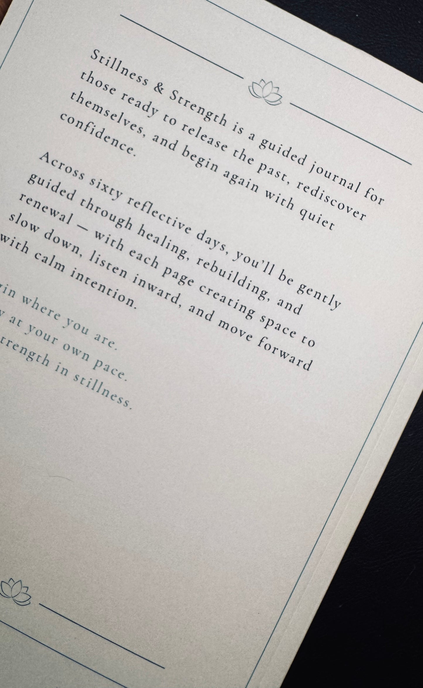 Stillness & Strength – A Guided Journal for Letting Go