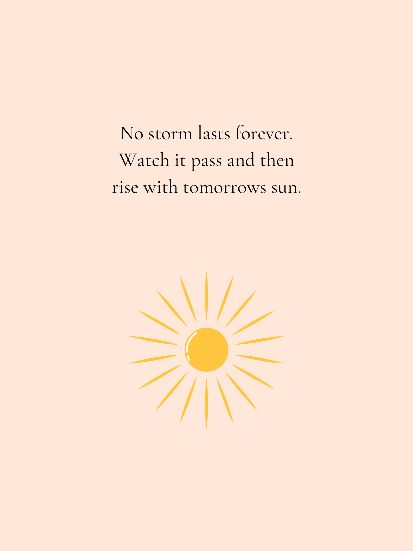 No Storm Lasts Forever - Minimal Print