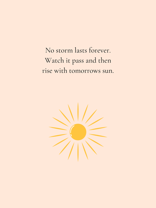 No Storm Lasts Forever - Minimal Print
